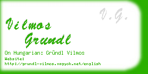 vilmos grundl business card