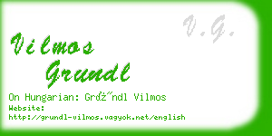 vilmos grundl business card